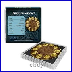 2024 Mexico Libertad Golden Aztec Dragon Edition 1 oz Silver Coin