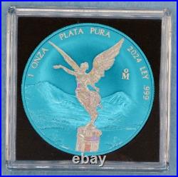 2024 Mexico Libertad Hard-to-Find Space Blue Hologram 1 oz. 999 Silver, #322/399