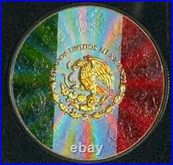 2024 Mexico Libertad Holo Diamond Dust Gold & Platinum Edition 1 oz Silver Coin