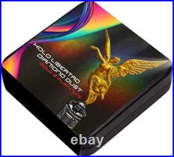 2024 Mexico Libertad Holo Diamond Dust Gold & Platinum Edition 1 oz Silver Coin