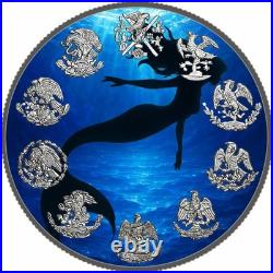 2024 Mexico Libertad Holo Mermaid Blue Ocean Edition 1 oz Silver Coin