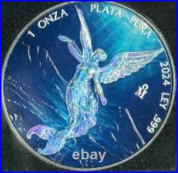 2024 Mexico Libertad Holo Mermaid Blue Ocean Edition 1 oz Silver Coin