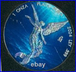 2024 Mexico Libertad Holo Mermaid Blue Ocean Edition 1 oz Silver Coin