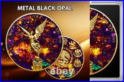 2024 Mexico Libertad Metal Black Opal Edition 1 oz Silver Coin with Capsule & COA
