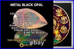 2024 Mexico Libertad Metal Black Opal Edition 1 oz Silver Coin with Capsule & COA