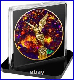 2024 Mexico Libertad Metal Black Opal Edition 1 oz Silver Coin with Capsule & COA