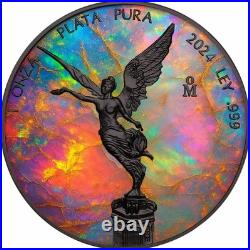 2024 Mexico Libertad Metal Galaxy Opal Edition 1 oz. 999 Silver Coin Box/COA