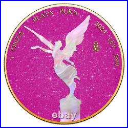 2024 Mexico Libertad Mother of Pearl Pink Sapphire (250 Mintage)