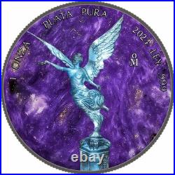 2024 Mexico Libertad Precious Gemstones Starry Charoite Edition 1 oz Silver Coin