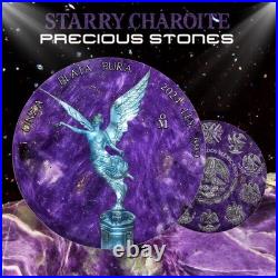 2024 Mexico Libertad Precious Gemstones Starry Charoite Edition 1 oz Silver Coin