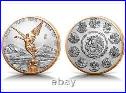 2024 Mexico Libertad Red Gold Edition Coin 1 oz. 999 Silver Box/COA 2024 Mexico Libertad Red Gold Edition Coin 1 oz. 999 Silver Box/COA