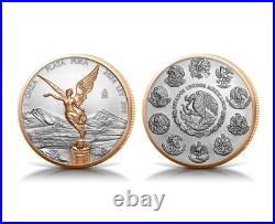 2024 Mexico Libertad Red Gold Series 1oz Silver Coin COA & Wooden Box 2024 Mexico Libertad Red Gold Series 1oz Silver Coin COA & Wooden Box