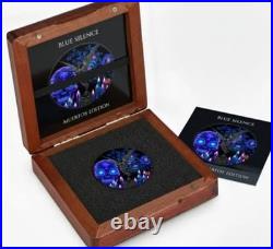2024 Mexico Libertad Rhodium Dia De Los Muertos Blue Silence 1 oz Silver Coin