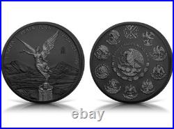 2024 Mexico Libertad Ruthenium & Black Platinum 1 oz Silver Colorized Coin