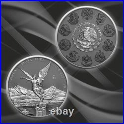 2024 Mexico Libertad Silver Ring 1 oz Silver Colorized Ruthenium Coin 2024 Mexico Libertad Silver Ring 1 oz Silver Colorized Ruthenium Coin