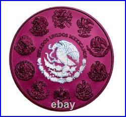 2024 Mexico Libertad-Space Pink Holograph-1oz. 999 Silver Coin 399 Minted