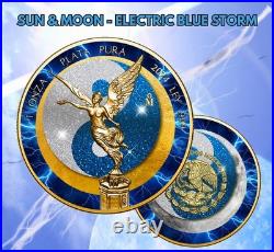 2024 Mexico Libertad Sun & Moon Electric Blue Storm Edition 1 oz Silver Coin 2024 Mexico Libertad Sun & Moon Electric Blue Storm Edition 1 oz Silver Coin