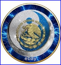 2024 Mexico Libertad Sun & Moon Electric Blue Storm Edition 1oz Silver Coin