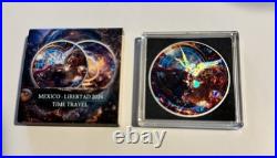 2024 Mexico Libertad TIME TRAVEL 1 Oz. 999 Silver Holographic Colorized Ltd 500
