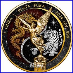 2024 Mexico Libertad Tiger & Dragon Yin Yang Edition 1 oz Silver Coin
