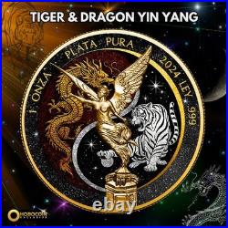 2024 Mexico Libertad Tiger & Dragon Yin Yang Edition 1 oz Silver Coin