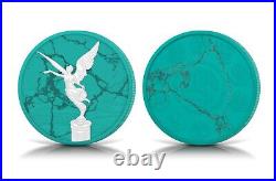 2024 Mexico Libertad Turquoise & White Marble Coin 1 oz. 999 Silver box with coa
