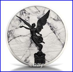 2024 Mexico Libertad White & Black Marble Coin 1 oz. 999 Silver in box with coa 2024 Mexico Libertad White & Black Marble Coin 1 oz. 999 Silver in box with coa