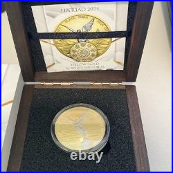2024 Mexico Libertad Yellow Gold and White Rhodium Edition 1 oz Silver Coin