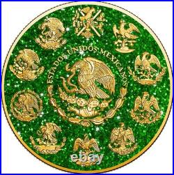 2024 Mexico Libertad precious gemstones Green Tourmaline 1 oz Silver Coin