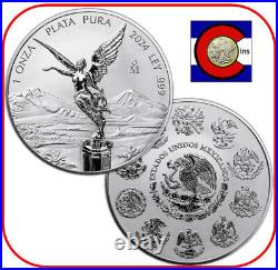 2024 Mexico REVERSE Proof Silver Libertad 1 oz Coin in Mint Capsule