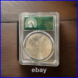 2024-Mo 1oz Mexican Libertad In Green Labeled First Strike Slab. PCGS MS 70