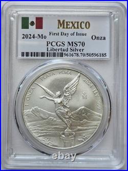 2024-Mo Mexico Libertad First Day Of Issue PCGS MS70 Flag Label