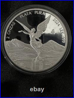 2024 Proof Silver Mexican Libertad Onza 2 oz In Capsule