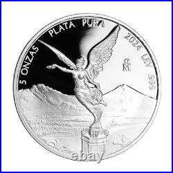 2024 Proof Silver Mexican Libertad Onza 5 oz 2024 Proof Silver Mexican Libertad Onza 5 oz