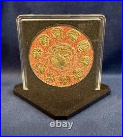 2024Mexico Libertad Black & Orange Diamond Dust 1oz Silver Coin (Only 250 Made!)