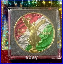 2025 Intaglio Vintage Libertad Tribute Mexican Flag Edition 1oz. 999 Silver 2025 Intaglio Vintage Libertad Tribute Mexican Flag Edition 1oz. 999 Silver