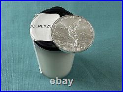 25 Coin Full Mint Roll 2023 Mexico Libertad Onza 1/2 oz Silver Uncirculated Coin