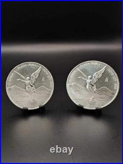 2x! Tough 2018 Mexico 1oz Silver Libertad Rounds Record Low Mint Coins 2oz Lot 2x! Tough 2018 Mexico 1oz Silver Libertad Rounds Record Low Mint Coins 2oz Lot