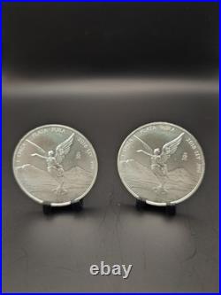 2x! Tough 2018 Mexico 1oz Silver Libertad Rounds Record Low Mint Coins 2oz Lot 2x! Tough 2018 Mexico 1oz Silver Libertad Rounds Record Low Mint Coins 2oz Lot