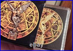 3D-2023 1 Oz. 999 Silver Mexico Libertad Aztec Calendar Colored 40m Coin 75/100