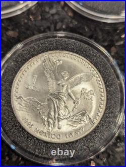 3X 1993 1 Oz 999 SILVER MEXICO Libertad Pura Plata Coin Limited Mint Round WOW 3X 1993 1 Oz 999 SILVER MEXICO Libertad Pura Plata Coin Limited Mint Round WOW