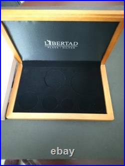 7 PC Silver Mexico Libertad Coin Box From 7pc Sets New EMPTY Box