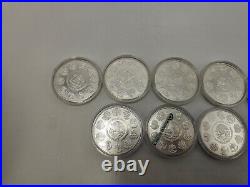 (8) 2012 Mexico 1 oz. 999 Fine Silver Onza Libertad Banco Azteca Capsule BU