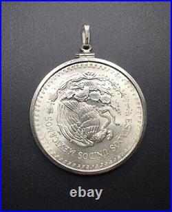 925 Sterling Silver Bezel 1 Oz Silver Libertad PLATA PURA Coin 1982 First Yr Lib