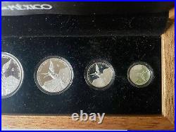 #998! 2017 Mexico? 5-Coin. 999 Silver Libertad Proof Set Wooden Box & COA