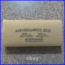 Aniversarios 2021 Banco De Mexico National Independence 3 Coin Set /w Box & COA