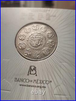 BANCO CARDED 2018 Mexico Libertad Antiqued 1 oz. 999 Silver BU Coin VERY Rare