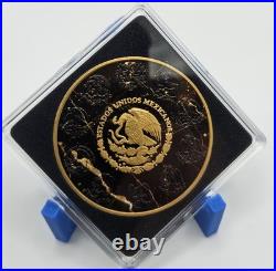 BLACK & WHITE GOLDEN MARBLE 1 Oz Silver Coin Mexico 2024