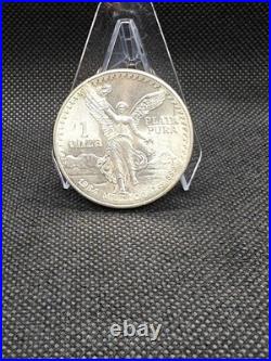 Blast White 1984 Mexican Silver Libertad 1 oz Mexico 1 onza Plata Pura Coin BU