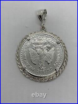 Centenario 925 Sterling Silver 1oz Libertad Coin with 925 Sterling Silver Bezel